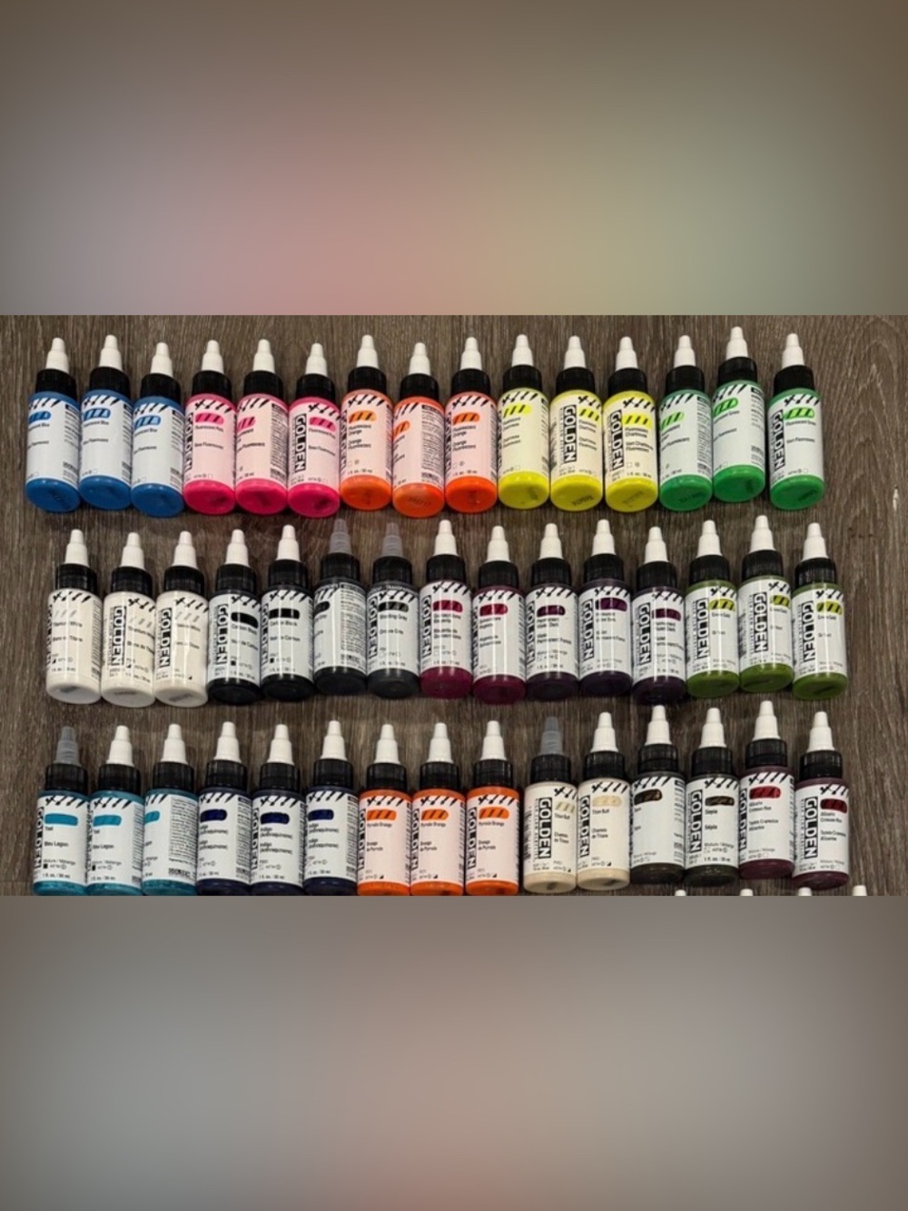 45 Golden High-Flow Acrylic Paint Lot. Brand New